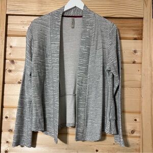 Chic Gray Open Front Cardigan